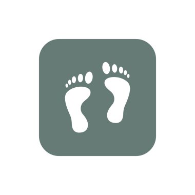 Ayak izi ikonu. Düz biçim tasarım resimleme simgesini kavra.