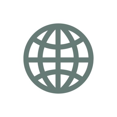 Dünya ikonu. Düz biçim tasarım resimleme simgesini kavra.