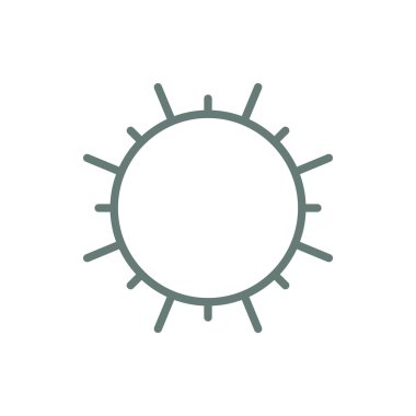 Güneş ikonu. Düz biçim tasarım resimleme simgesini kavra.