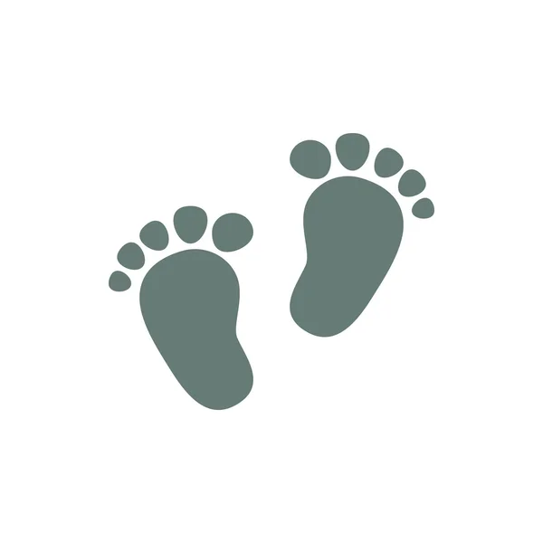 Fußabdruck Symbol Konzept Flacher Stil Design Illustration Symbol — Stockfoto