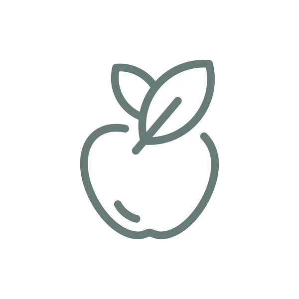 Äppelikonen Begreppet Platt Stil Design Illustration Ikon — Stockfoto