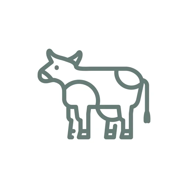 牛のアイコン コンセプトフラットスタイルデザインイラストアイコン — ストック写真