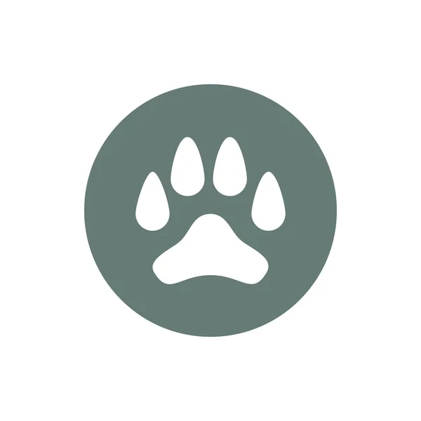 Dog Footprint Icon Concept Flat Style Design Illustration Icon — Stock Photo, Image