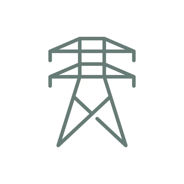 Energy Pylon Icon Electricity Pylon Icon Concept Flat Style Design — 스톡 사진