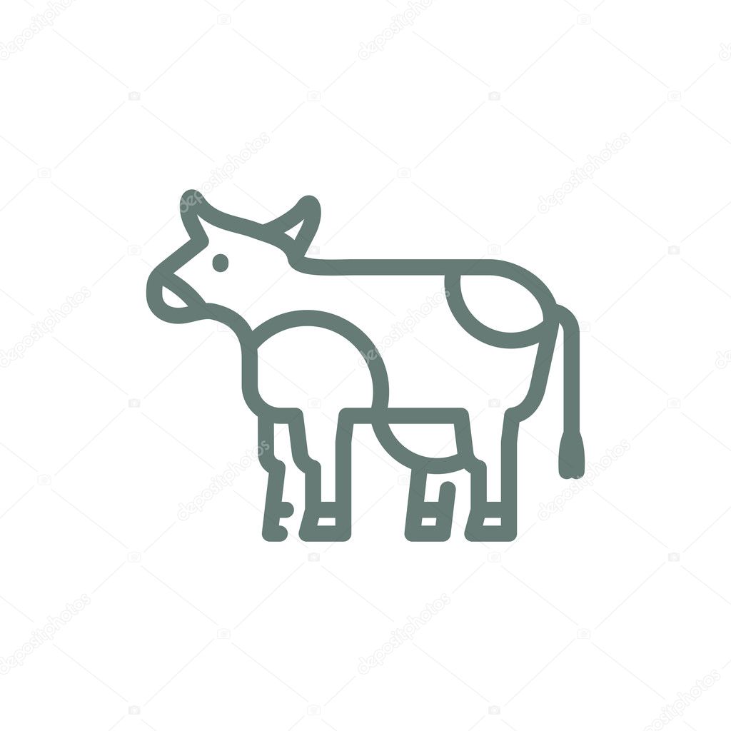 Cow Icon Concept Flat Style Design Illustration Icon Stock Photo Image By C Mr Graphic Designer