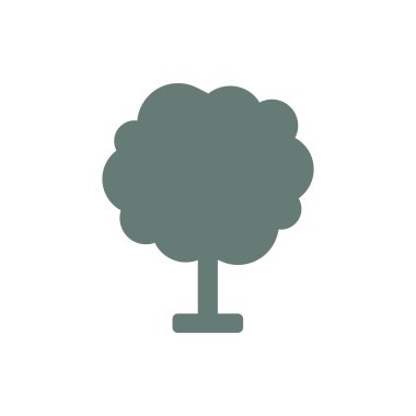 Ağaç simgesi. Ağaç sembolü Düz biçim tasarım resimleme simgesini kavra