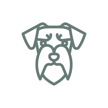 Köpek ikonu. Düz biçim tasarım resimleme simgesini kavra.