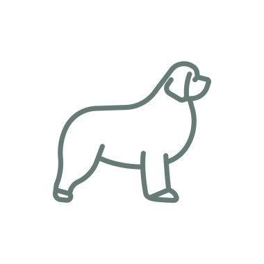 Köpek ikonu. Düz biçim tasarım resimleme simgesini kavra.