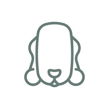 Köpek ikonu. Düz biçim tasarım resimleme simgesini kavra.