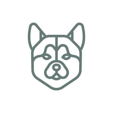Köpek ikonu. Düz biçim tasarım resimleme simgesini kavra.