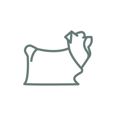 Köpek ikonu. Düz biçim tasarım resimleme simgesini kavra.