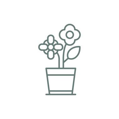 Çiçek ikonu. Düz biçim tasarım resimleme simgesini kavra.