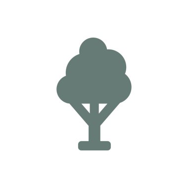 Ağaç simgesi. Ağaç sembolü Düz biçim tasarım resimleme simgesini kavra