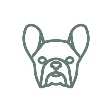Köpek ikonu. Düz biçim tasarım resimleme simgesini kavra.