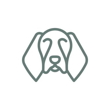 Köpek ikonu. Düz biçim tasarım resimleme simgesini kavra.