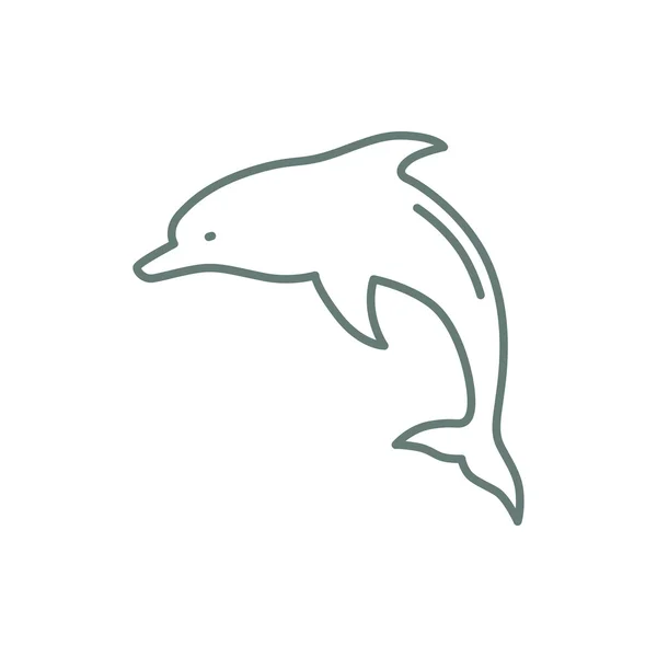 Dolphin icon. Concept flat style design illustration icon.