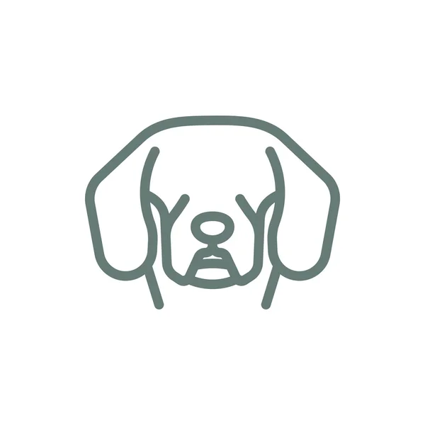 Icono Perro Icono Ilustración Diseño Estilo Plano Concepto — Foto de Stock