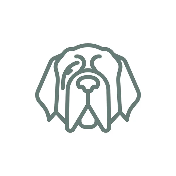 Köpek Ikonu Düz Biçim Tasarım Resimleme Simgesini Kavra — Stok fotoğraf