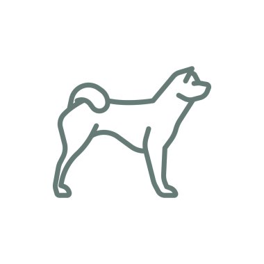 Köpek ikonu. Düz biçim tasarım resimleme simgesini kavra.