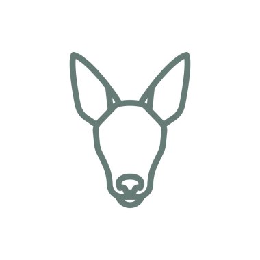 Köpek ikonu. Düz biçim tasarım resimleme simgesini kavra.