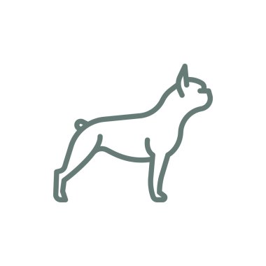 Köpek ikonu. Düz biçim tasarım resimleme simgesini kavra.