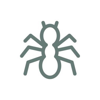 Karınca simgesi. Düz biçim tasarım resimleme simgesini kavra.