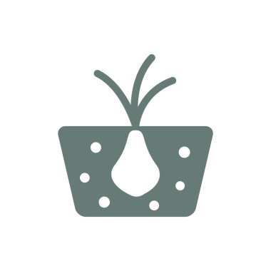 Bitki simgesi. Düz biçim tasarım resimleme simgesini kavra.