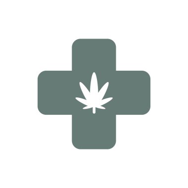 Marihuana ikonu. Düz biçim tasarım resimleme simgesini kavra.