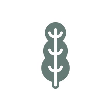 Ağaç simgesi. Ağaç sembolü Düz biçim tasarım resimleme simgesini kavra