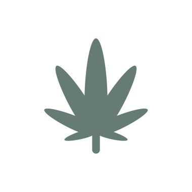 Marihuana ikonu. Düz biçim tasarım resimleme simgesini kavra.