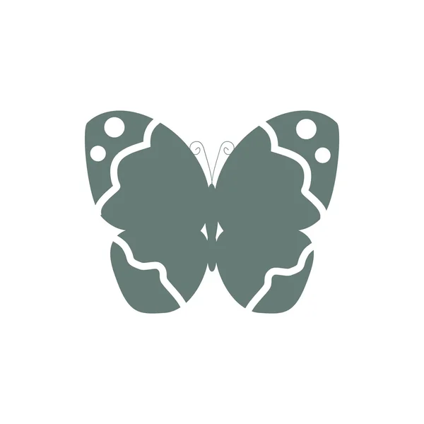 Kelebek Ikonu Düz Biçim Tasarım Resimleme Simgesini Kavra — Stok fotoğraf