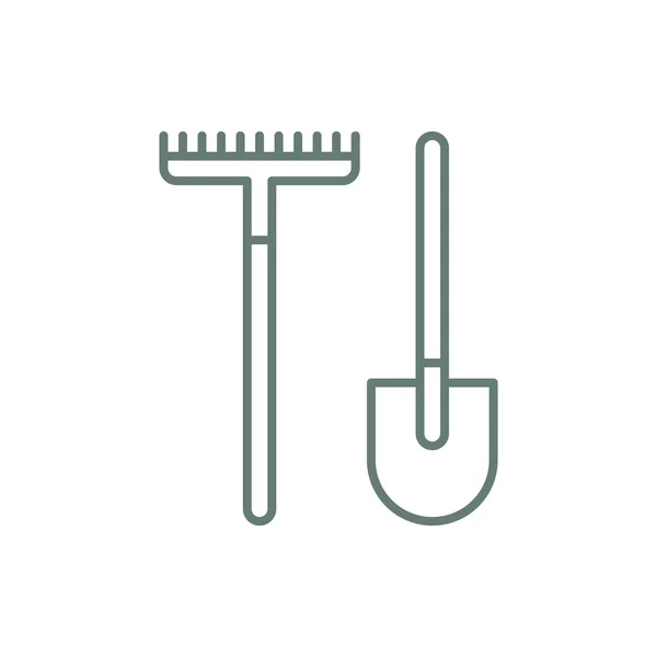 Garden Shovel Icon Concept Flat Style Design Illustration Icon — 스톡 사진