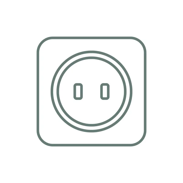 Stopcontact Icoon Plug Pictogram Concept Platte Stijl Illustratie Pictogram — Stockfoto