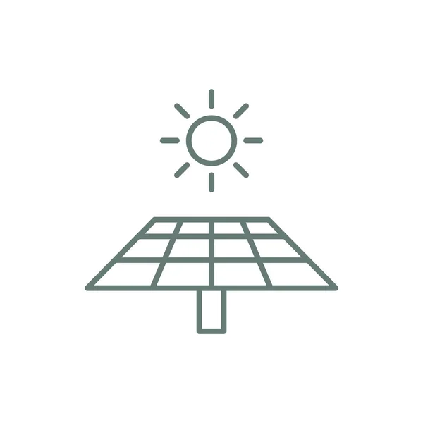 Icono Fotovoltaico Icono Ilustración Diseño Estilo Plano Concepto — Foto de Stock