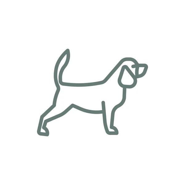 Hondenpictogram Concept Platte Stijl Illustratie Pictogram — Stockfoto