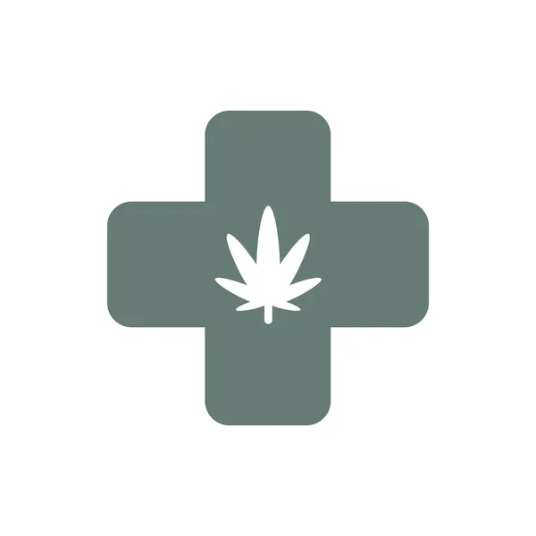 Marihuana Symbol Konzept Flacher Stil Design Illustration Symbol — Stockfoto