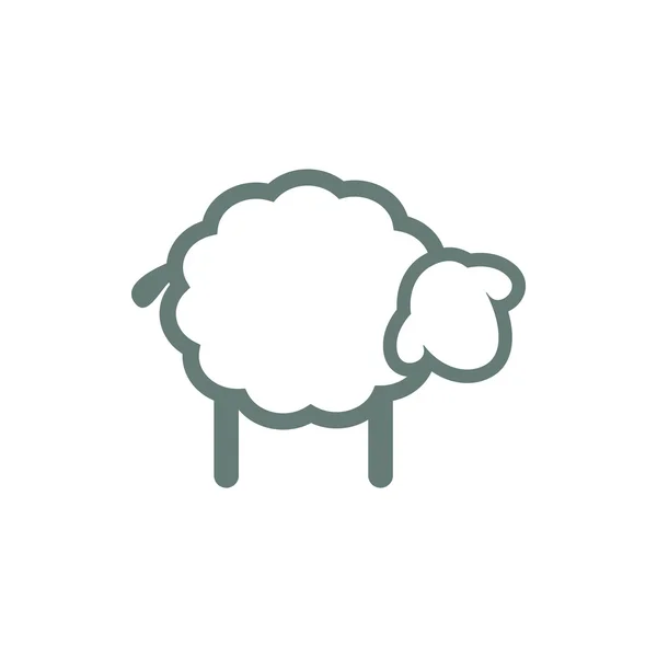 Sheep Icon Concept Flat Style Design Illustration Icon — Stock Photo, Image