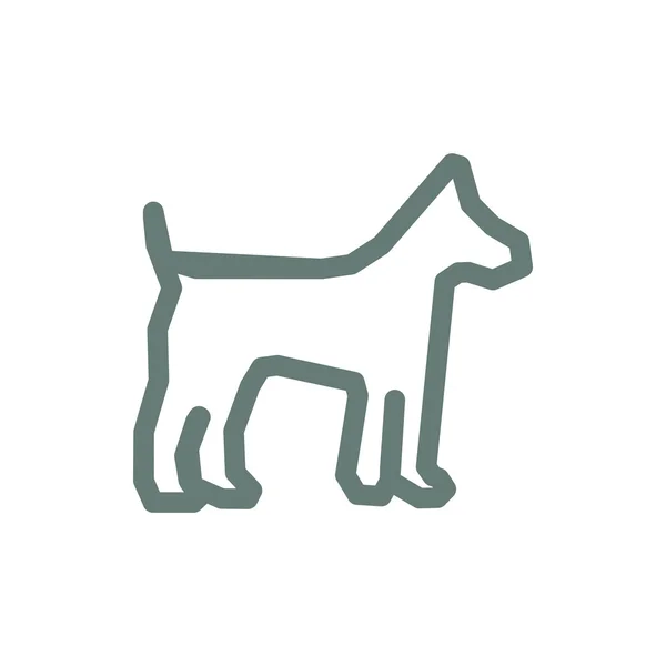 Icono Perro Icono Ilustración Diseño Estilo Plano Concepto — Foto de Stock