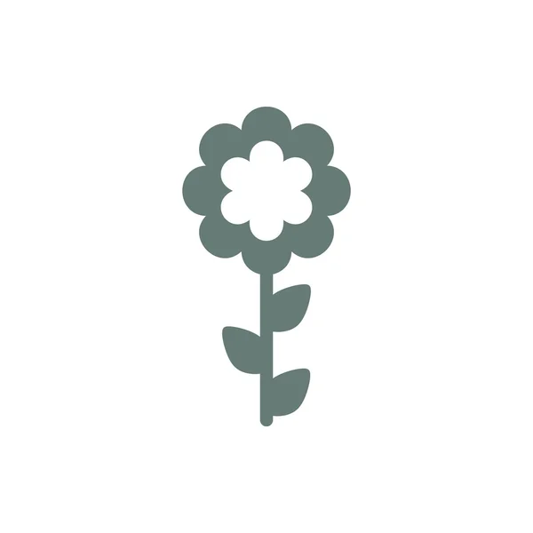 Çiçek Ikonu Düz Biçim Tasarım Resimleme Simgesini Kavra — Stok fotoğraf