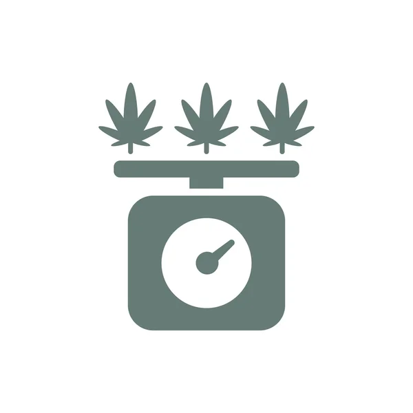 Marijuanaikonen Begreppet Platt Stil Design Illustration Ikon — Stockfoto