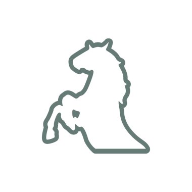 At ikonu. Düz biçim tasarım resimleme simgesini kavra.