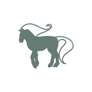 At ikonu. Düz biçim tasarım resimleme simgesini kavra.