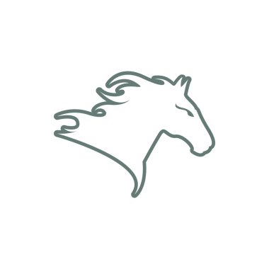 At ikonu. Düz biçim tasarım resimleme simgesini kavra.