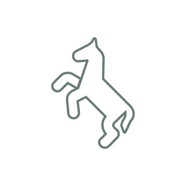 At ikonu. Düz biçim tasarım resimleme simgesini kavra.