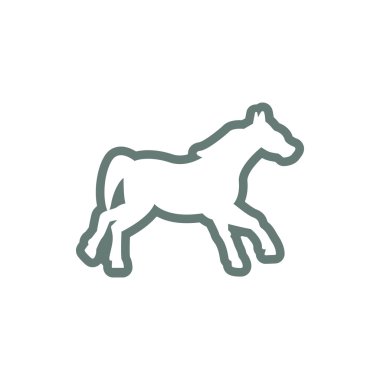 At ikonu. Düz biçim tasarım resimleme simgesini kavra.