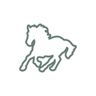 At ikonu. Düz biçim tasarım resimleme simgesini kavra.