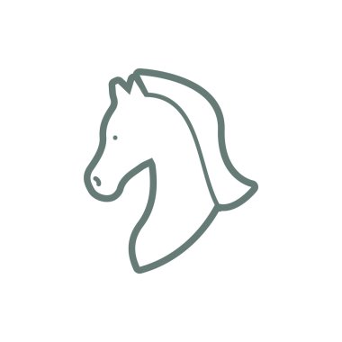 At ikonu. Düz biçim tasarım resimleme simgesini kavra.