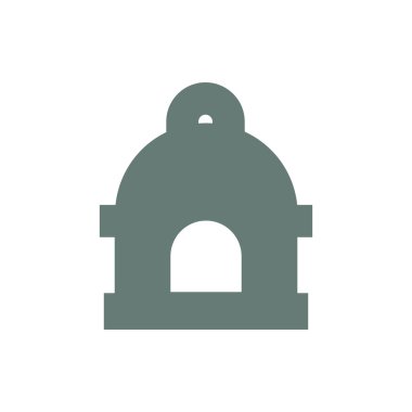 Kuş kafesi ikonu. Düz biçim tasarım resimleme simgesini kavra.