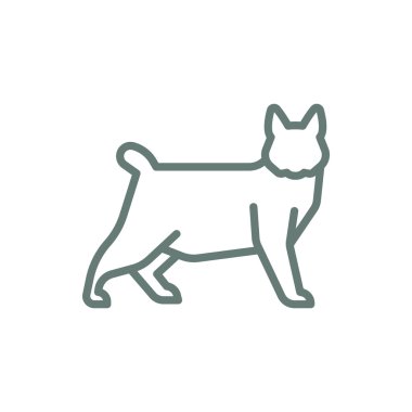 Kedi ikonu. Düz biçim tasarım resimleme simgesini kavra.