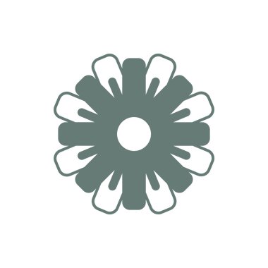 Çiçek ikonu. Düz biçim tasarım resimleme simgesini kavra.